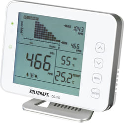 Voltcraft - Appareil de mesure du dioxyde de carbone CO-110 0 - 5000 ppm avec fonction enregistreur de données étalonné d