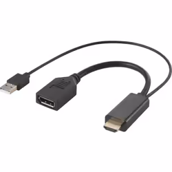 Informations techniques AWG : 30 Blindage : tresse de blindage Couleur : noir Domaines d'application : adaptateur écran/TV Em ...