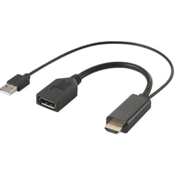 Renkforce - RF-4777274 hdmi / DisplayPort Câble adaptateur [1x hdmi mâle, usb 2.0 type a mâle - 1x DisplayPort femelle] n