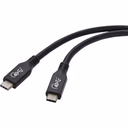 Renkforce RF-4870098, 0,8 m, USB C, USB C, USB4 Gen 2x2, 40000 Mbit/s, Noir