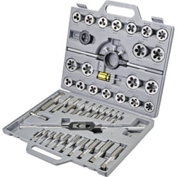 Kit de taraudage,TOOLCRAFT TO-7199877 45 pièces HSS métrique M6, M8, M10, M12, M14, M16, M18, M20, M22, M24