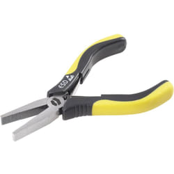Toolcraft - TO-7273938 antistatique (esd) Pince à becs plats droite Acier carbone 130 mm