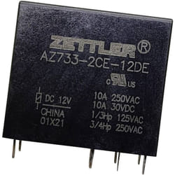 AZ733-2CE-9DE Relais pour circuits imprimés 9 v/dc 12 a 2 inverseurs (rt) 1 pc(s) - Zettler Electronics
