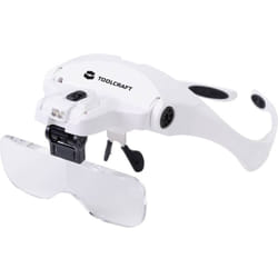Toolcraft - 2469761 Lunettes-loupe avec éclairage led Grossissement: 3.5 x, 2.5 x, 2.0 x, 1.5 x, 1.0 x Lentille: (l x l)