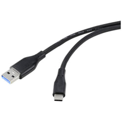 Renkforce RF-4995178 câble USB USB 3.2 Gen 1 (3.1 Gen 1) 3 m USB A USB C Noir
