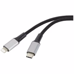 Renkforce RF-4995188, 2 m, Lightning, USB C, Mâle, Mâle, Noir