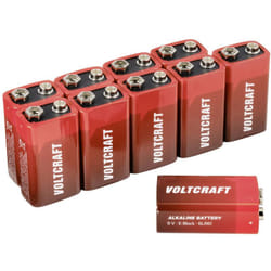 Voltcraft - 6LR61 Pile 6LR61 (9V) alcaline(s) 550 mAh 9 v 10 pc(s)