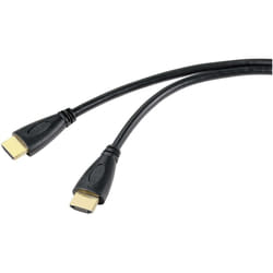 Speaka Professional - Câble de raccordement hdmi Fiche mâle hdmi-a, Fiche mâle hdmi-a 3.00 m noir SP-10133288 4K uhd, canal de retour audio Câble hd