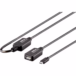 Renkforce RF-5067256, 10 m, USB C, USB A, USB 2.0, 480 Mbit/s, Noir