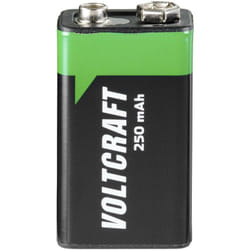 VOLTCRAFT 6LR61 Pile rechargeable 6LR61 (9V) NiMH 250 mAh 8.4 V 1 pc(s) S156972