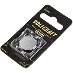 Pile bouton rechargeable ml 2032 lithium 65 mAh 3 v 1 pc(s) S156932 - Voltcraft