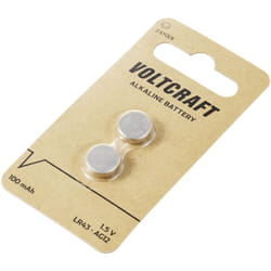Pile bouton lr 43 1.5 v 2 pc(s) 100 mAh alcaline(s) AG12 S156172 - Voltcraft