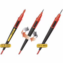 enquête Catégorie de mesure réglable CAT II 1000V ou CAT IV 600V par système TwistGuard Indicateur d'usure de câble Pointe de ...
