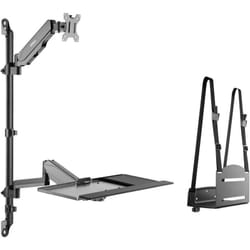 Speaka Professional - SP-MM-710 simple Support mural pour écran 33,0 cm (13) - 68,6 cm (27) noir réglable en hauteur, r