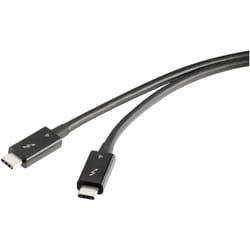 Renkforce - Câble Thunderbolt™ Thunderbolt™ 4 Fiche mâle Thunderbolt® (usb-c™), Fiche mâle Thunderbolt® (usb-c™) 0.80 m noir blindage doubl X940072