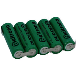 Beltrona - RTU5AAZ Pack de piles rechargeables 5x LR6 (aa) cosses à souder en z NiMH 6 v 2200 mAh