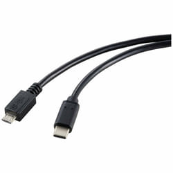 Renkforce RF-5720396 câble USB 1,8 m USB 2.0 USB C Micro-USB B Noir