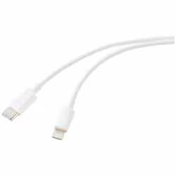 Renkforce RF-5724080, 2 m, Lightning, USB C, Mâle, Mâle, Blanc