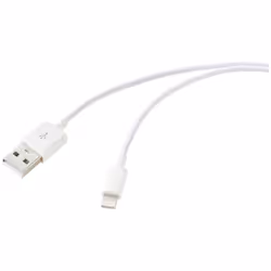 Renkforce RF-5724084, 1 m, Lightning, USB A, Mâle, Mâle, Blanc