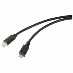 Renkforce RF-5719754 câble USB 1 m USB 2.0 USB C Micro-USB B Noir