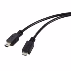 Renkforce RF-5720368 câble USB USB 2.0 0,5 m Micro-USB B Mini-USB B Noir