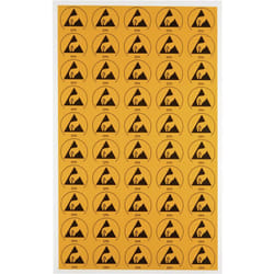 Wolfgang Warmbier - Logo antistatique (esd) 2850.3025 jaune, noir (l x l) 30 mm x 25 mm autocollant 50 pc(s) Y241771