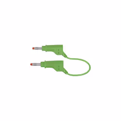 4 mm vert Broche à lamelles empilable 4 mm des deux côtés avec collerette de protection et manchon coulissant pour une protec ...