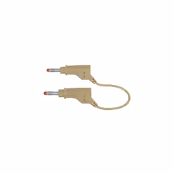 4mm, marron Broche à lamelles empilable 4 mm des deux côtés avec collerette de protection et manchon coulissant pour une prot ...