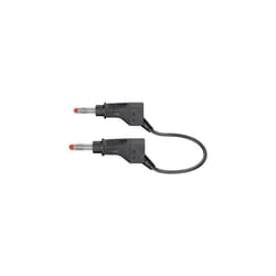Cordon de mesure de sécurité Stäubli XZG425/SIL [banane mâle 4 mm - banane mâle 4 mm] 2.00 m noir 1 pc(s) 66.9408-20021
