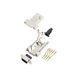 Encitech - Kit embase sub-d mâle mâle, droit 9 pôles DTSL09-T-JSRG-DBCP09-K 6355-0069-01 45 ° à sertir 1 pc(s) X952331