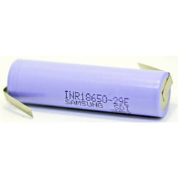 Samsung INR18650-29E ZLF Pile rechargeable spéciale 18650 flat-top résiste aux températures élevées cosses à souder e