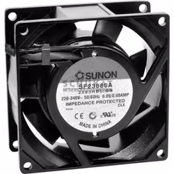Ventilateur axial - SUNON - SF23080A2083HSL - 39.07 m³/h - 230 V/AC - Noir