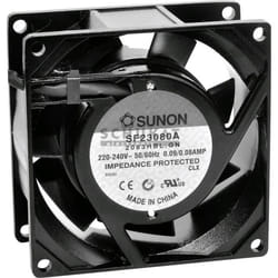 Ventilateur axial - SUNON - SF23080A2083HSL - 39.07 m³/h - 230 V/AC - Noir