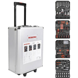 Set d'outils Workpro dans une mallette en aluminium WP1050 1050 pièces (l x l x h) 37 x 20 x 51 cm
