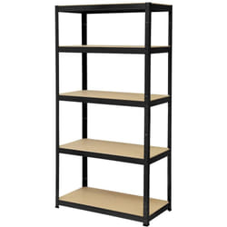 Rayonnage lourd TOOLCRAFT TO-8689791 265 kg (l x H x P) 900 x 1800 x 450 mm métal, MDF mat noir bois