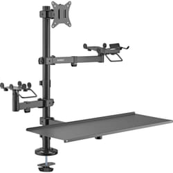Speaka Professional - SP-POS-100 simple Support de table pour écran 43,2 cm (17') - 81,3 cm (32') noir Support pour terminal pos + imprimante,