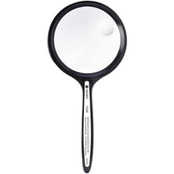 Toolcraft - TO-8976465 Loupe à main Grossissement: 2 x, 4 x Lentille: (ø) 63.5 mm noir R059332