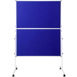 Speaka Professional - tableau d'animation (l x h) 1250 mm x 1850 mm feutre bleu pliable, avec roulettes, utilisable des d