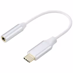 Renkforce RF-6056890, USB-C, 3,5 mm, 0,1 m, Blanc
