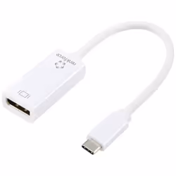 Renkforce RF-6056894, USB-C, DisplayPort, 0,15 m, Blanc