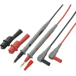 Voltcraft - MS-2 Set de cordons de mesure de sécurité Banane mâle 4 mm pointe de test noir, rouge 1 set