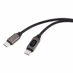 Renkforce RF-6249498 câble USB USB 2.0 2 m USB C Noir, Métallique