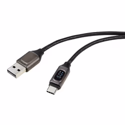 Renkforce RF-6249502 câble USB USB 2.0 2 m USB A USB C Noir, Métallique