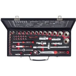 Toolcraft - TO-9626409 Jeu de cliquets réversibles 1/4 (6.3 mm), 1/2 (12.5 mm) Longueur44.5 cm