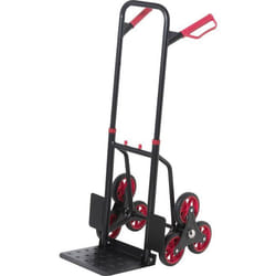 TOOLCRAFT TO-9650166 Diable monte-escalier pliable réglable en hauteur acier Charge max: 150 kg
