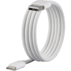 Renkforce - Câble usb usb 2.0 usb-c® mâle, usb-a mâle 1.00 m blanc avec enroulement magnétique, gaine textile RF-6437922 A960893