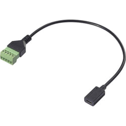 Renkforce - usb-c® Câble adaptateur [1x usb-c® femelle - 1x Raccordement par serrage] RF-6443954 30 cm gaine en pvc