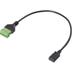 Renkforce - usb 2.0 Câble adaptateur [1x usb 2.0 femelle Mini-B - 1x Raccordement par serrage] RF-6443962 30 cm gaine en