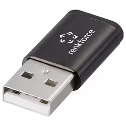Renkforce RF-6615904, USB-A, USB-C, Noir