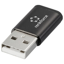 Renkforce RF-6615904 changeur de genre de câble USB-A USB-C Noir